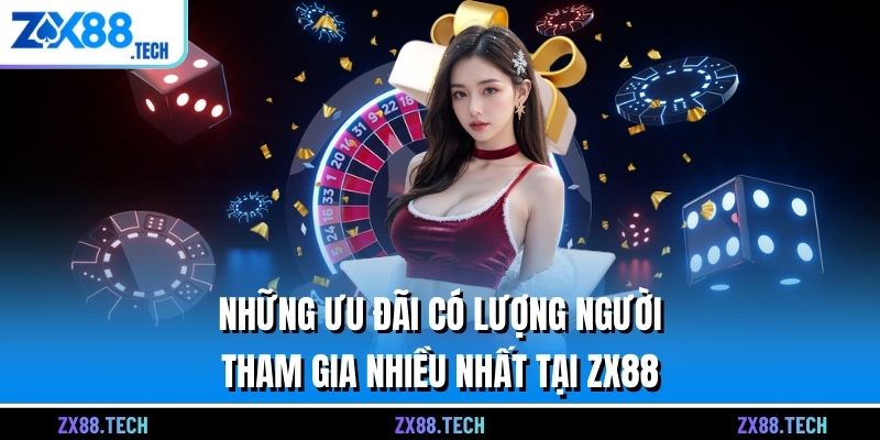 Những ưu đãi có lượng người tham gia nhiều nhất tại ZX88